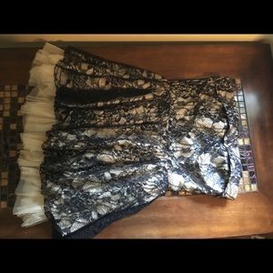 Vintage Sans Souci black lace dress